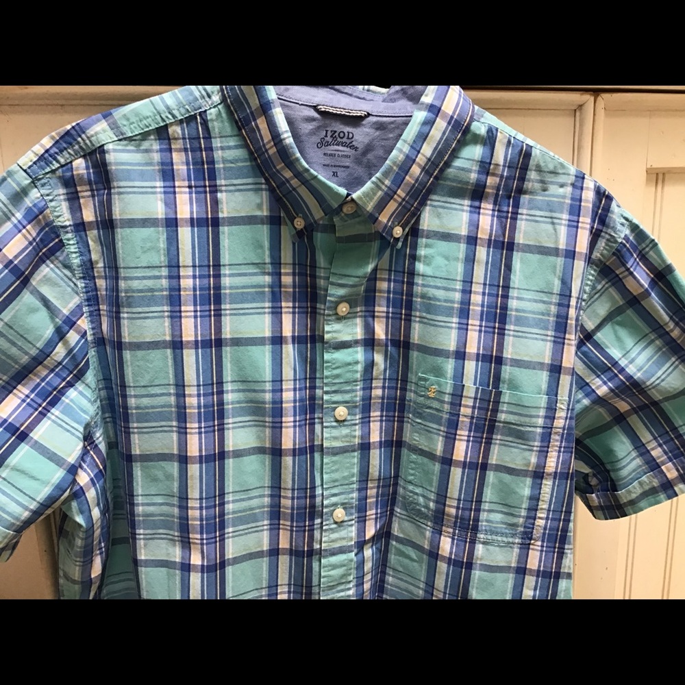 Izod Men’s Saltwater Shirts  TWO SHIRTS